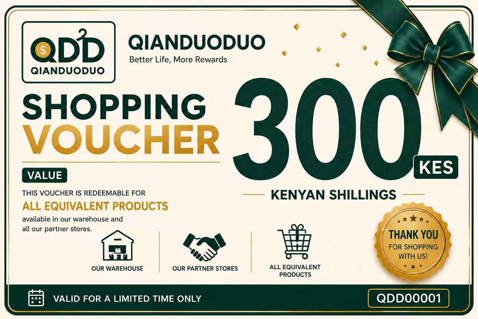 KSh300 Shopping Voucher
