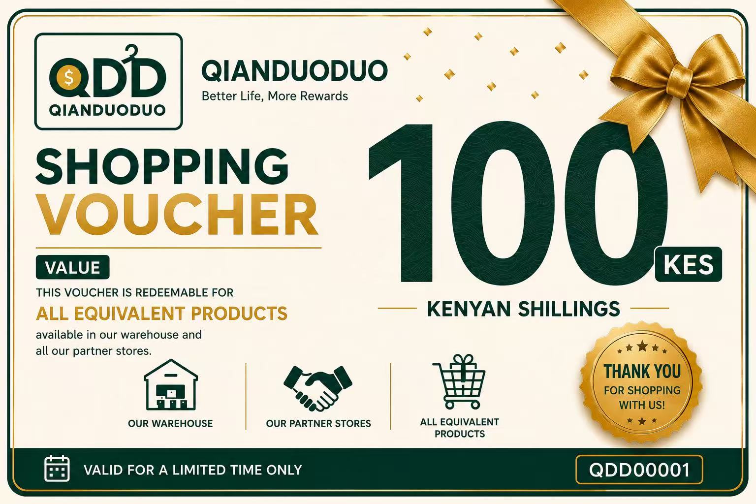 KSh100 Shopping Voucher
